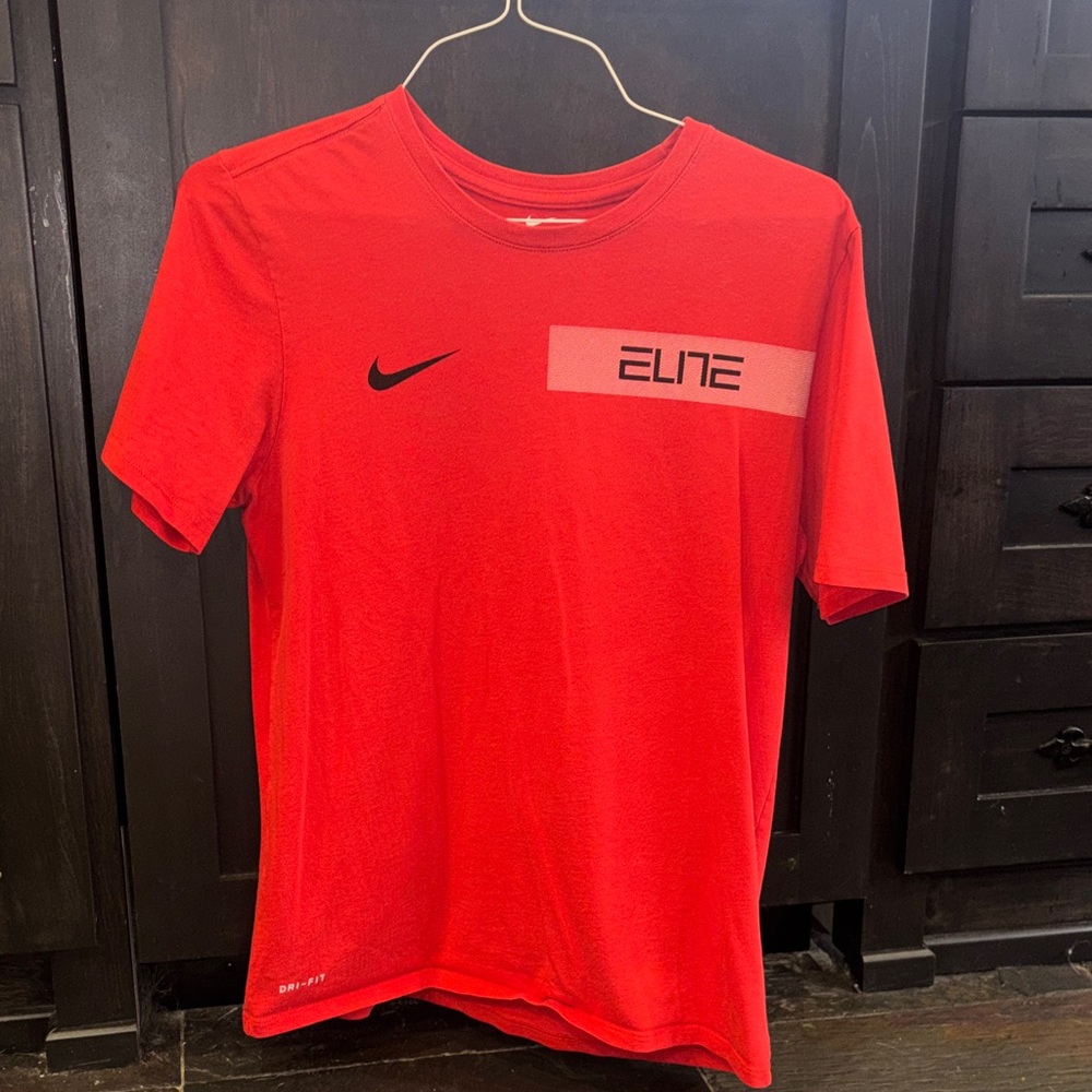 Nike Men's Bright Red Elite Short Sleeve Tee